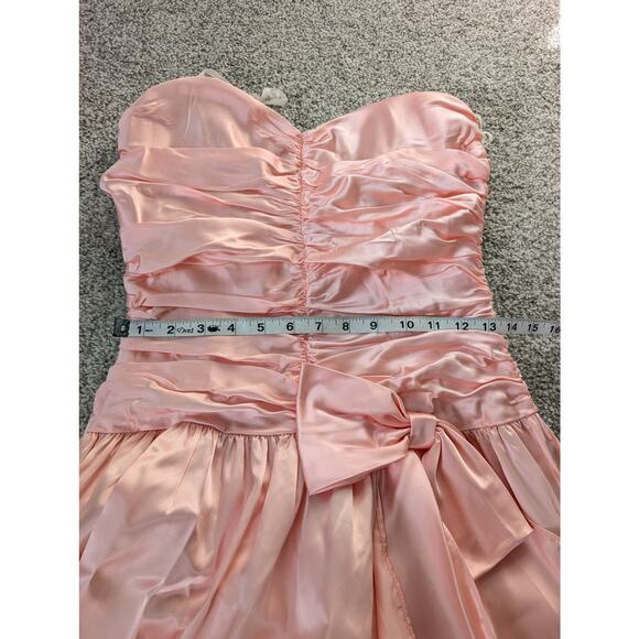 Vintage 80s Ruffle Pink Gown - Picture 5 of 5